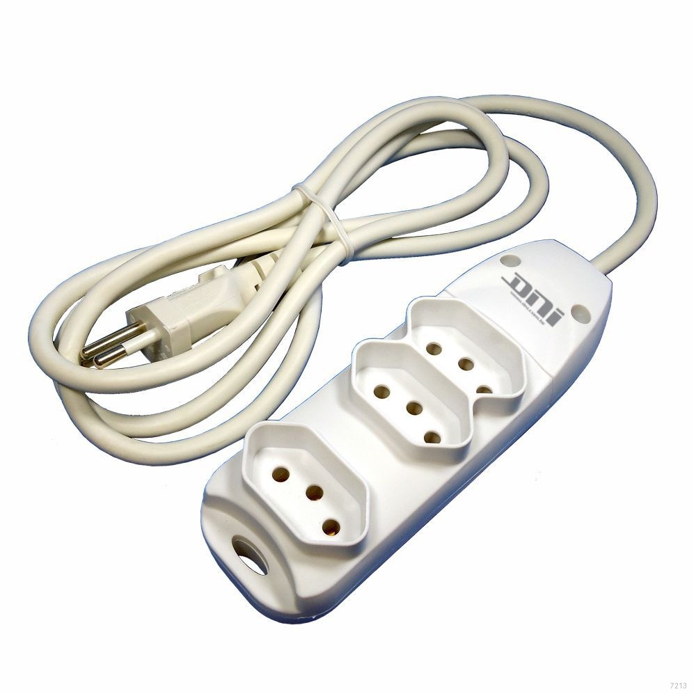 EXTENSAO BR 3 TOMADAS 2P+T 10A CABO PP 1,5M MUNIDO PCS CONEXAO P/ TENSAO INFERIOR A 1000 V