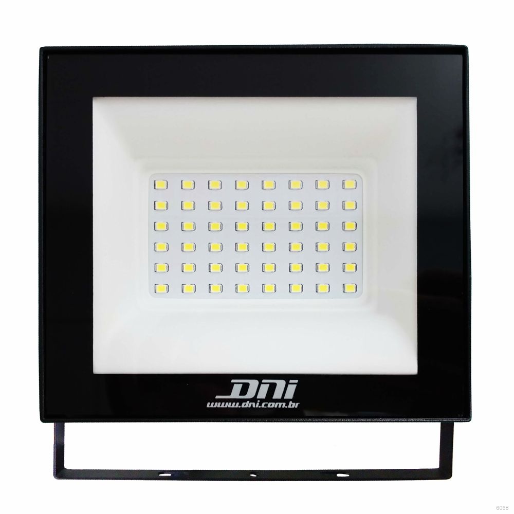 REFLETOR HOLOFOTE LED 50W SLIM BRANCO FRIO BIVOLT