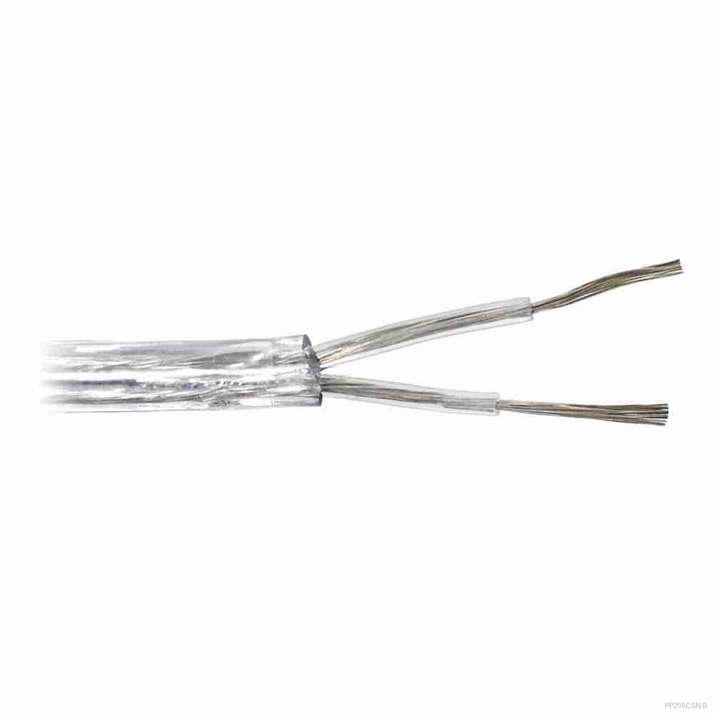 CABO TIPO PP CRISTAL ESTANHADO P/ ILUMINACAO LED SOM 2X0,50 BOBINA 300 MTS