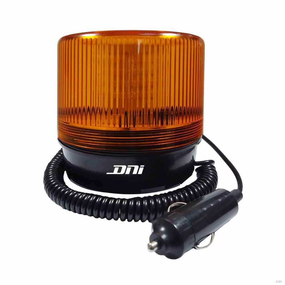 SINALIZADOR GIROLED E STROBO MAGNETICO C PLUG 8 FUNCOES  DE ADVERTENCIA  AMBAR BIVOLT