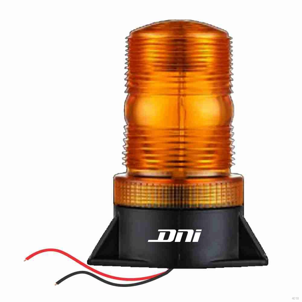 SINALIZADOR VISUAL AMBAR 4 FLASHES ADVERTENCIA - 12V A 80V