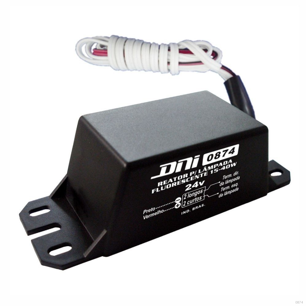REATOR 24V P/ LAMPADA FLUORESCENTE 15 A 40W - UNIVERSAL