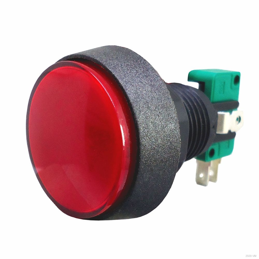 BOTOEIRA DE PULSO NA/NF VERMELHO 40MM 250V INTERRUPTOR C ILUM 12V CH COMUT