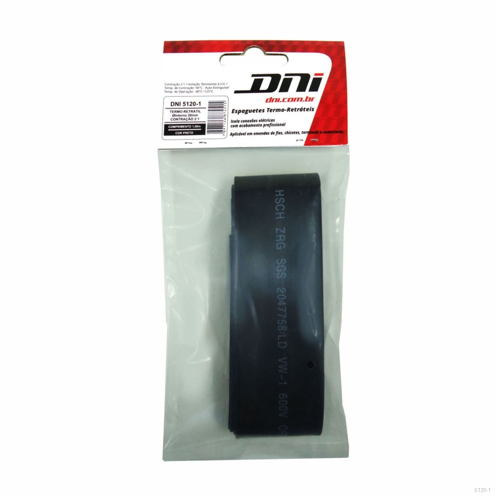 ESPAGUETE TERMO-RETRATIL 20MM 3/4 POL. CONT 2.1 1M