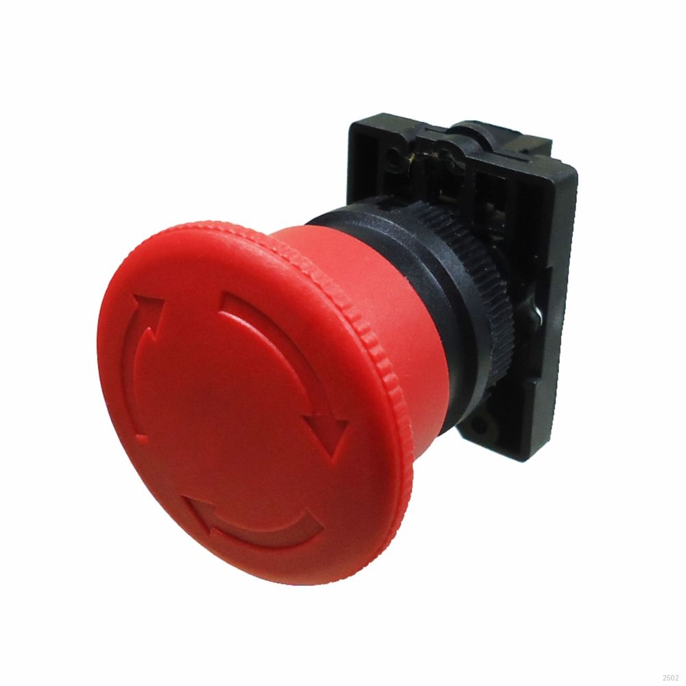 BOTAO EMERGENCIA COGUMELO 2 NF VERMELHO