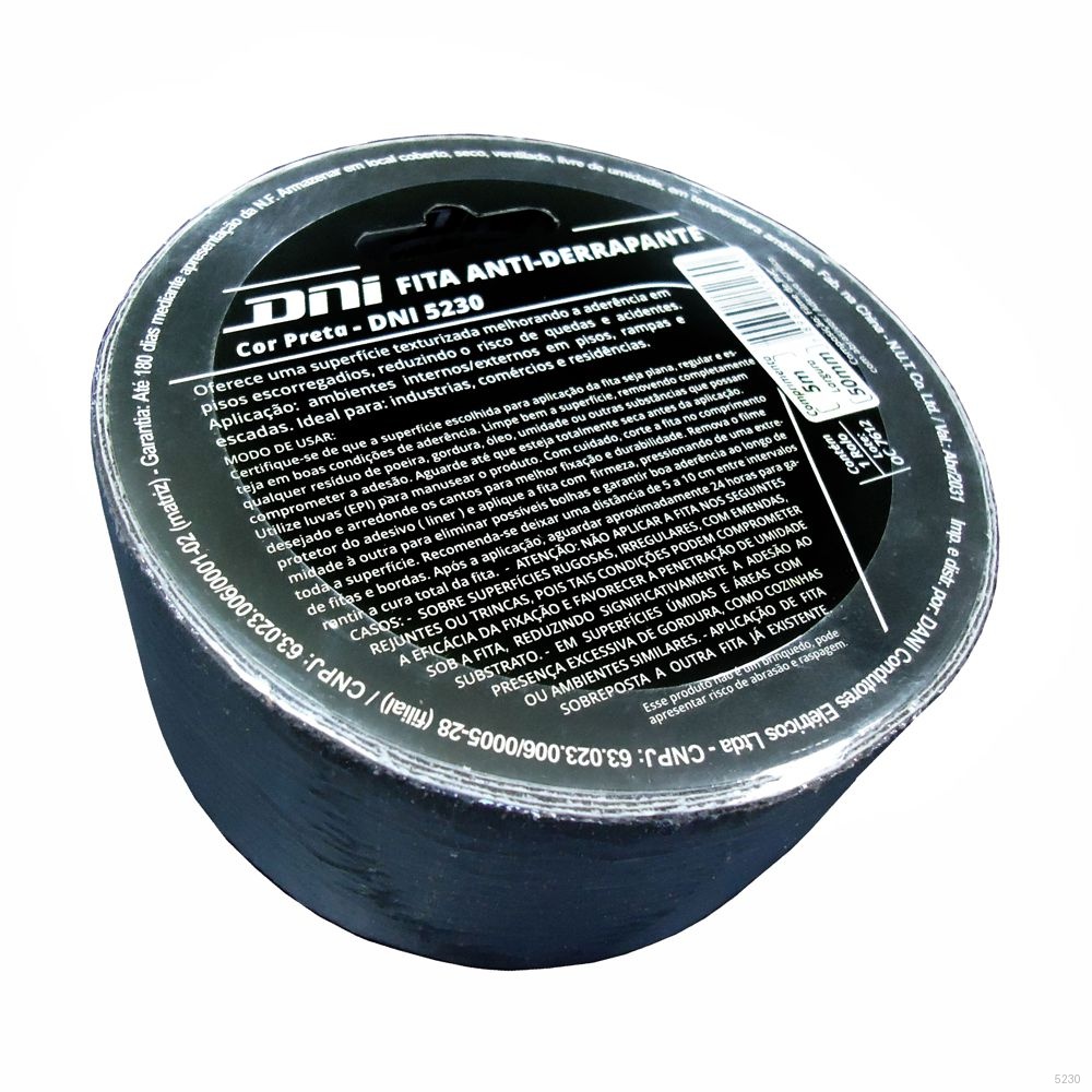 FITA  ANTIDERRAPANTE PARA PISO COR PRETA 50MM X 5M