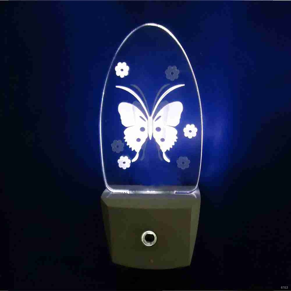 LUZ NOTURNA BORBOLETA C/ MOVIMENTO DE LED