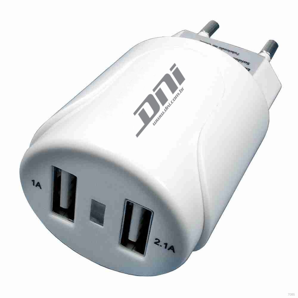 CARREGADOR DE TOMADA C/ 2 SAIDAS USB BIVOLT RESIDENCIAL