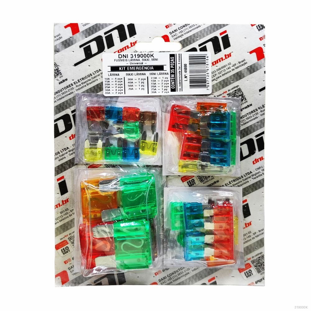 FUSIVEIS LAMINA MAXI MINI KIT EMERGENCIA - 35 PCS BLISTER