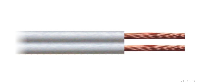 CABO PARALELO POLARIZADO EXTERNO 2 VIAS P FITA DE LED E SEGURANCA 100 MTS