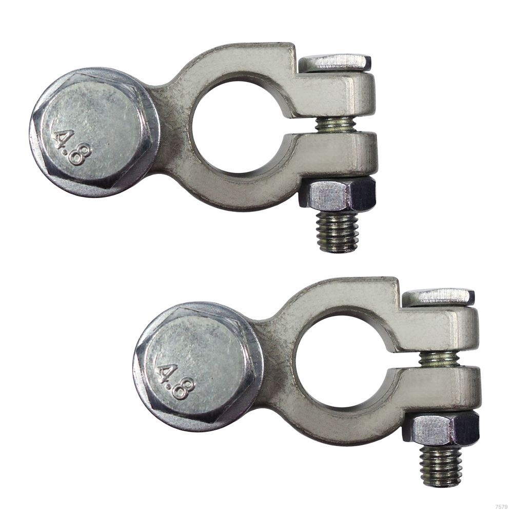 TERMINAL BATERIA REFORCADO P PONTEIRAS C/ FUROS SUPERIORES A 10MM KIT C 2 PCS POLARIZADAS