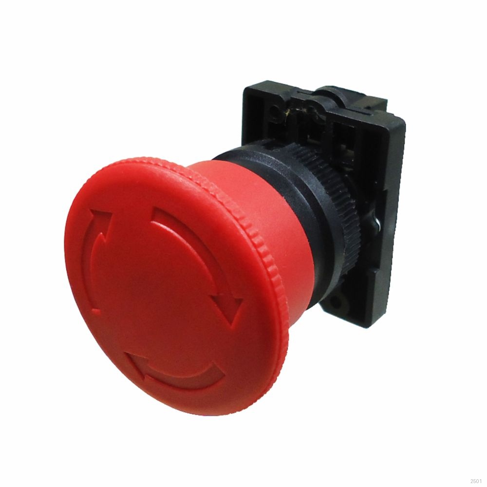 BOTAO EMERGENCIA COGUMELO 1 NF VERMELHO