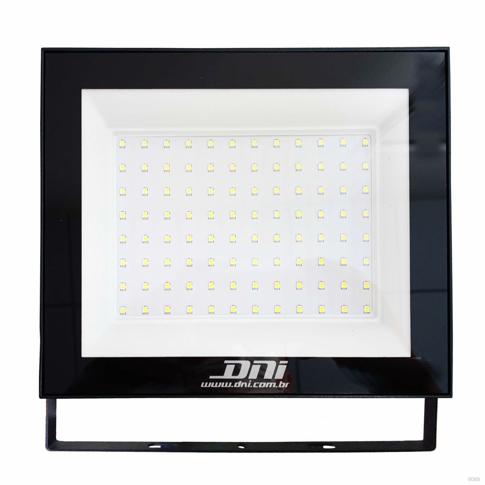 REFLETOR HOLOFOTE LED 100W SLIM BRANCO FRIO BIVOLT