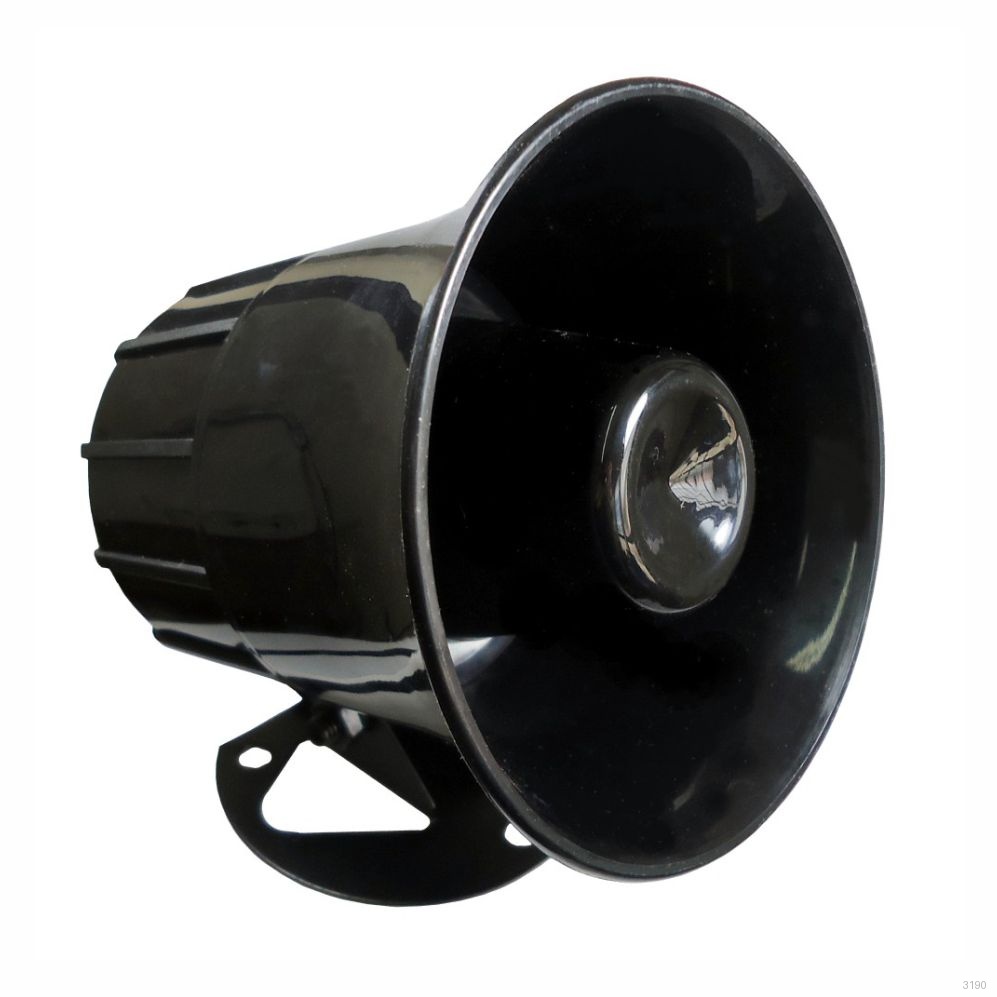 SIRENE ELETRONICA C/ VOZ 115DB - ESTE PATRIMONIO ESTA SENDO VIOLADO
