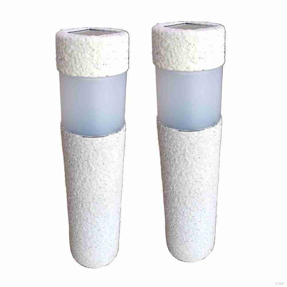 LUMINARIA SOLAR BALIZADORA TIPO POSTE DE RESINA LED BR 2 PCS