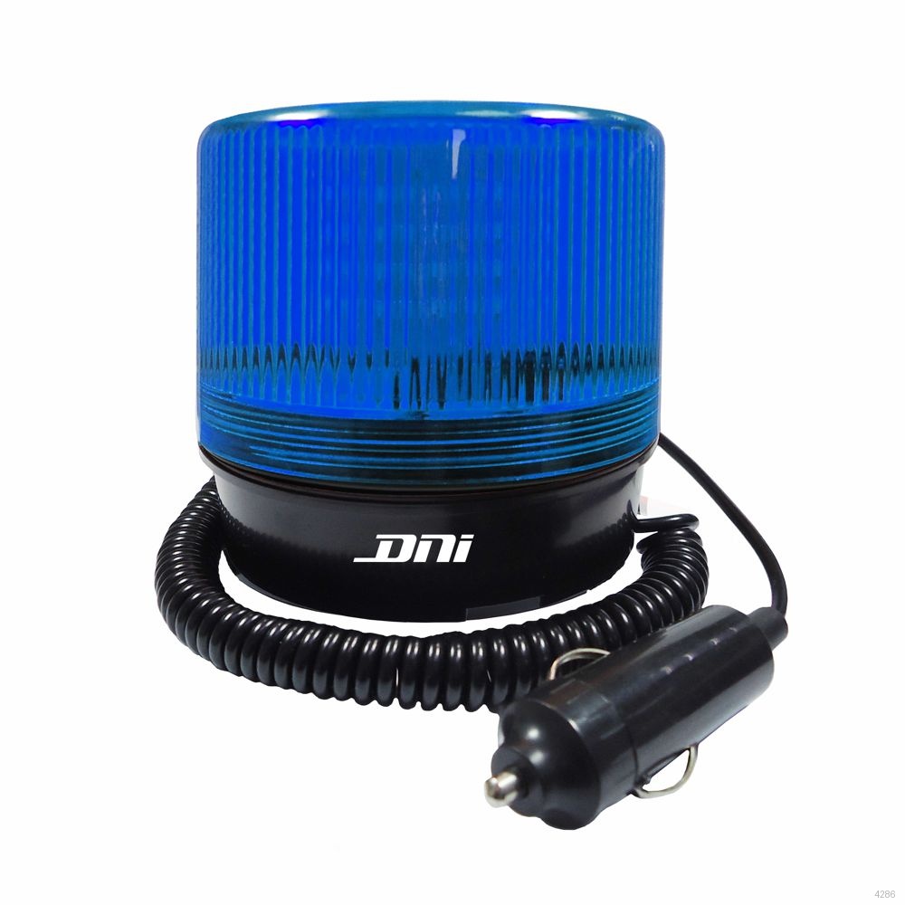 SINALIZADOR GIROLED E STROBO MAGNETICO C PLUG 8 FUNCOES DE ADVERTENCIA AZUL BIVOLT