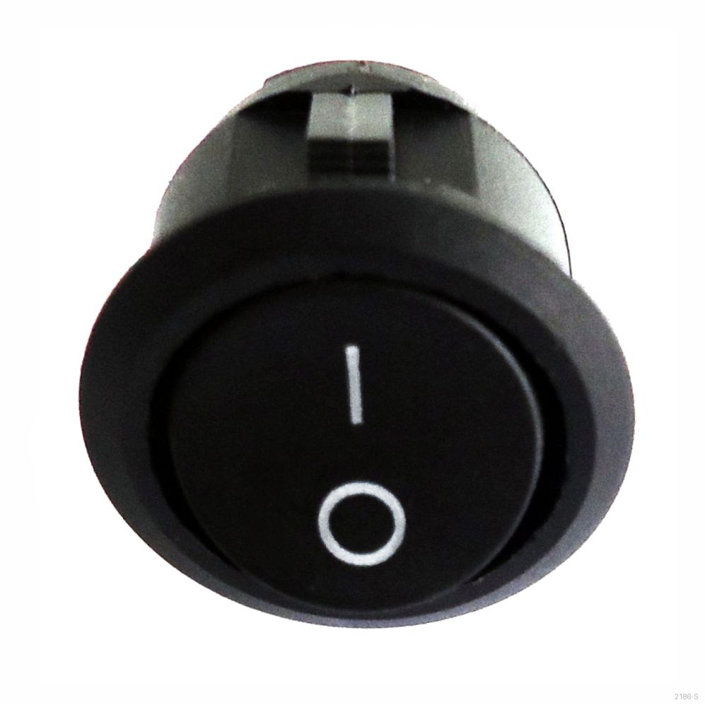 CHAVE GANGORRA UNIVERSAL ON-OFF REDONDA PRETA 80W COMUTADORA
