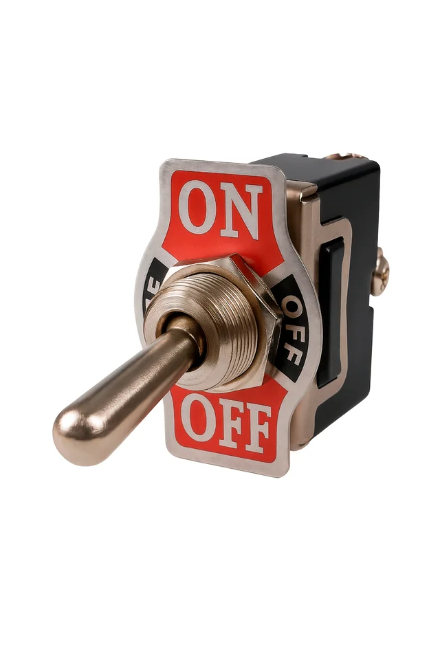 Chave alavanca liga/desliga com placa ON/OFF