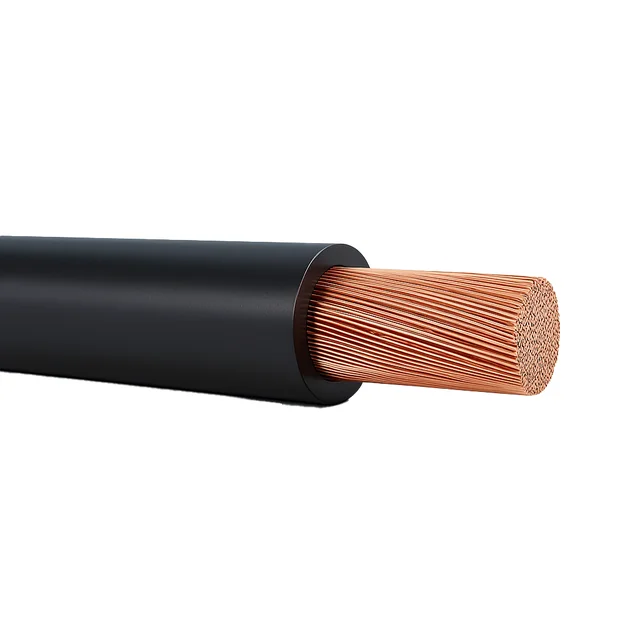 Cabo automotivo com isolamento preto e condutor de cobre